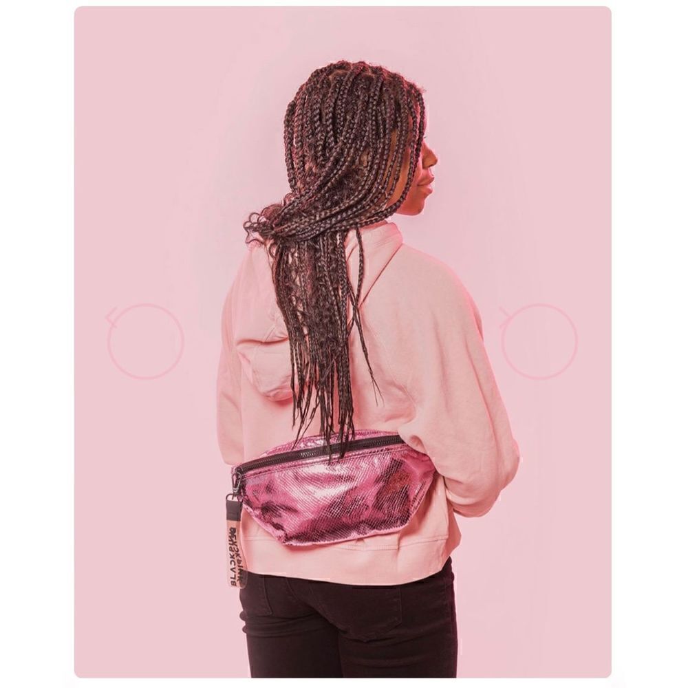 BLACKPINK Pink Scaled Up Collection Single Zipper Money Belt Fanny Pack
